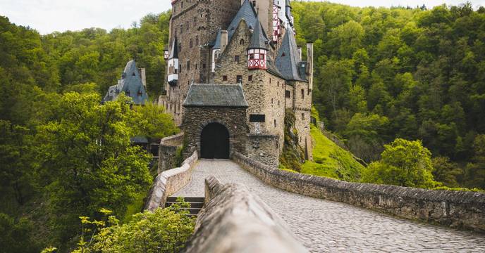 Exploring European castles at the Rhine Gorge on a river cruise