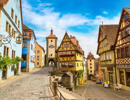 The inviting streets of Rothenburg, Germany