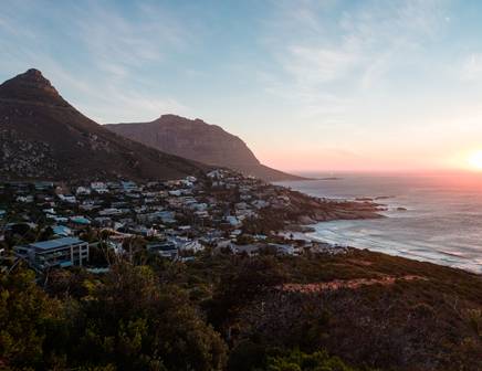 The rugged shoreline of Cape Town, South Africa