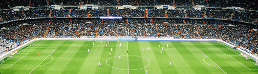 Soccer stadium during competition