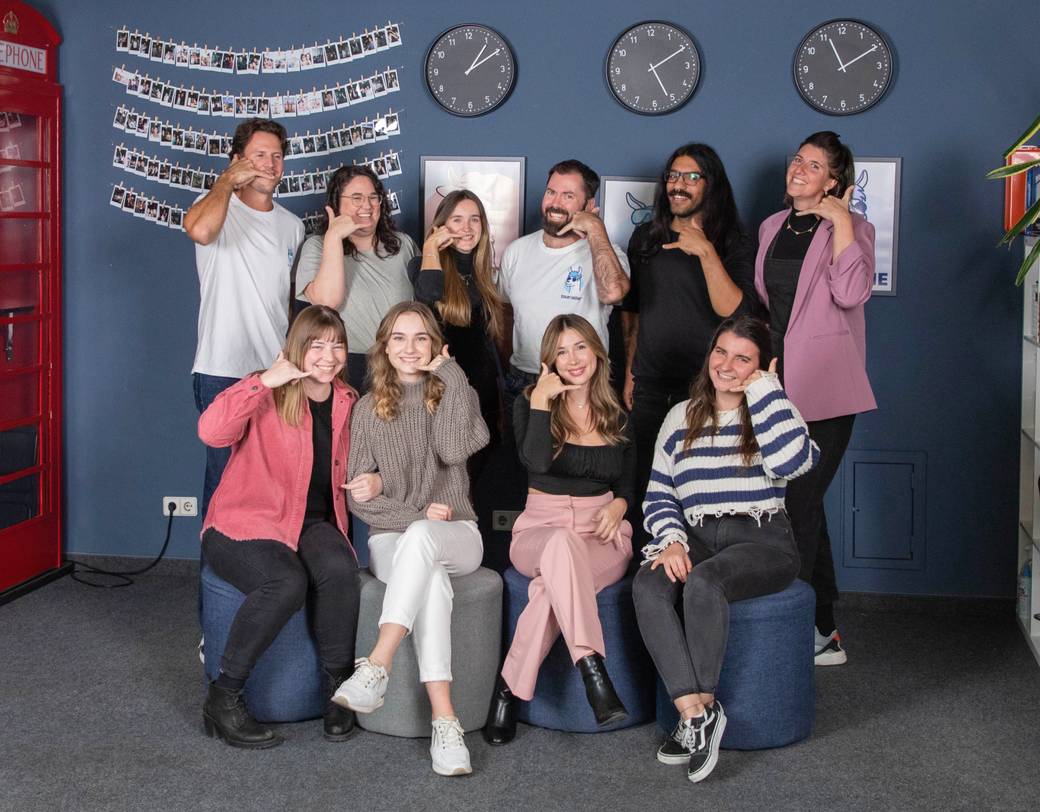 The Customer Support team collaborating on projects together at TourRadar