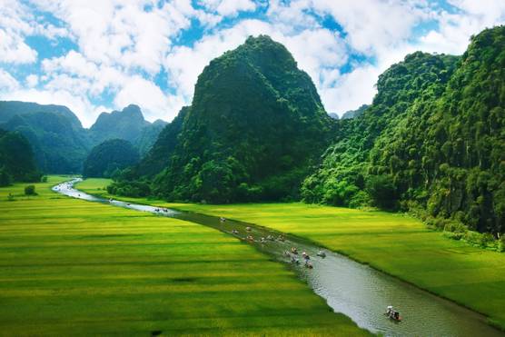 River in Tam Coc, Ninh Binh province