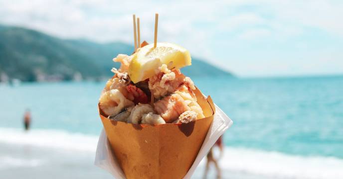 Sea food at the beach