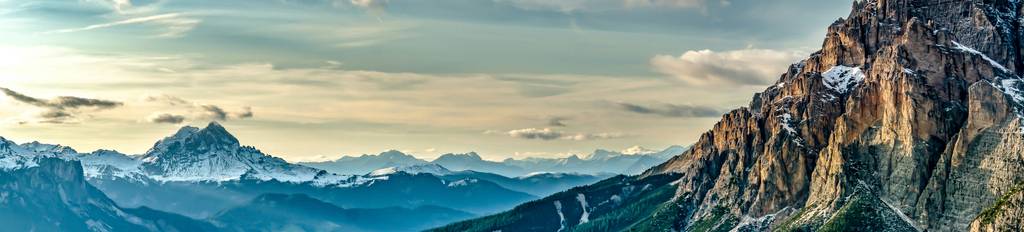 Panoramic view of the Dolomites