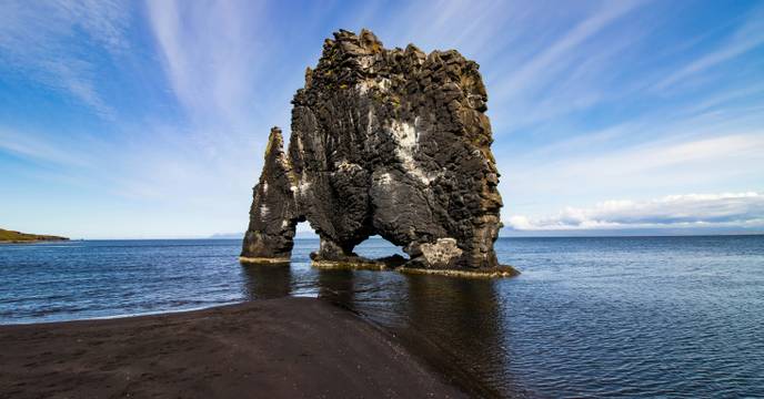 Hvitserkur rock formation in East Iceland.
