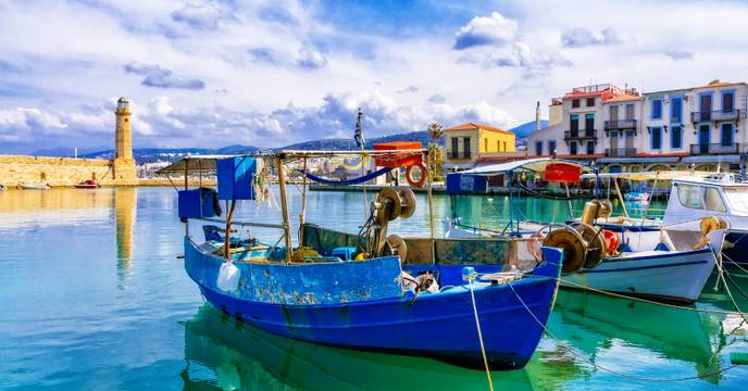 A coastal town in Crete