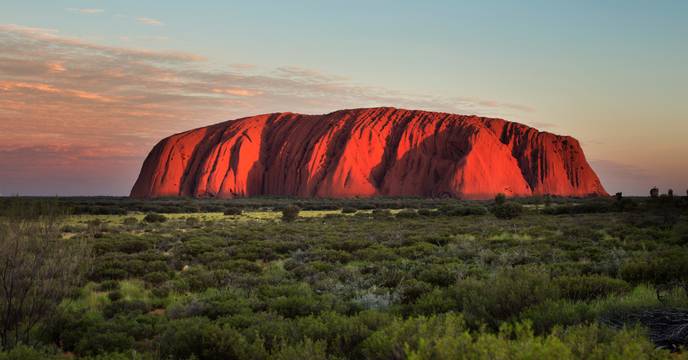 Uluru at sunset