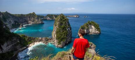 Man enjoying view of the sea