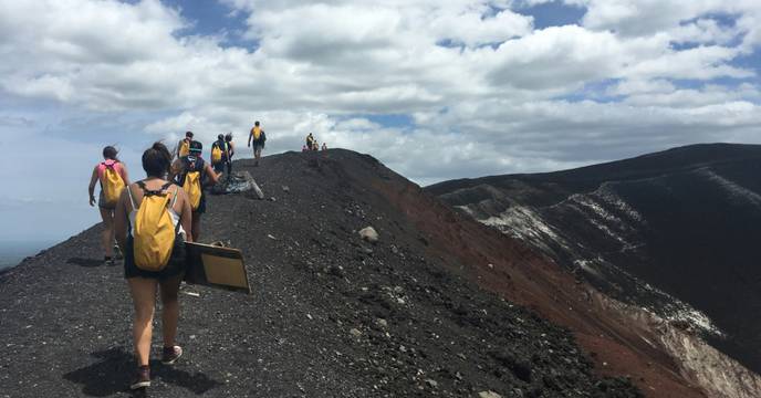 Volcano sandboarding