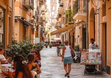 Street scene in Palermo, Italy.
