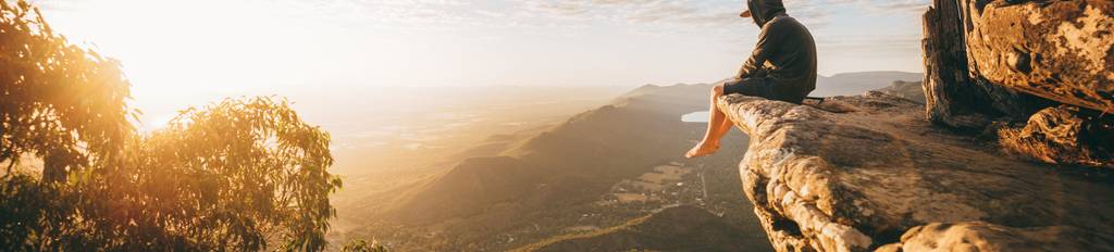 Sunset view from a mountain