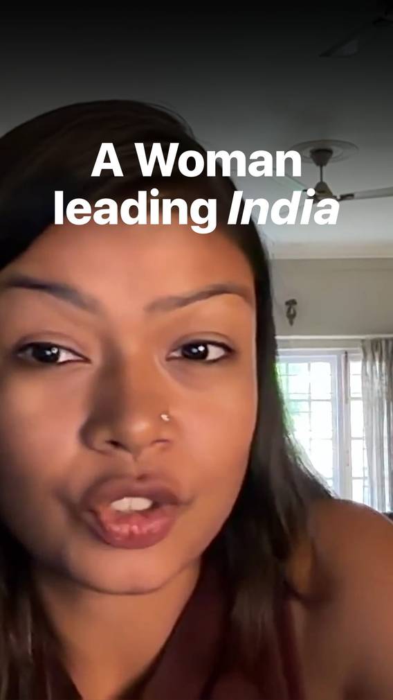 A woman leading India (Instagram Reel with Ankita Jaiswal)