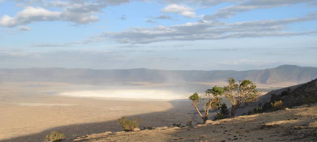 ngorongoro crater from above