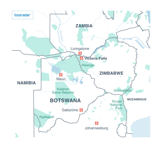 zambezi river map africa