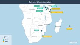 Pro Tip: Save this map of Africa's beach safari destinations to help plan your trip!