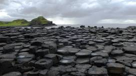 40,000 interlocking basalt formations at the Giant's Causeway in Northern Ireland