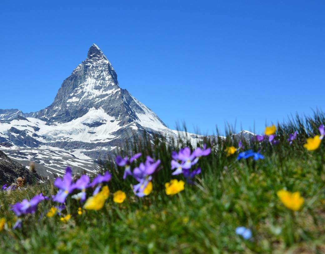 View of the Matterhorn in Valais