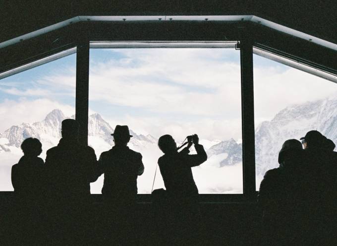 Tourists at Jungfrau, Switzerland