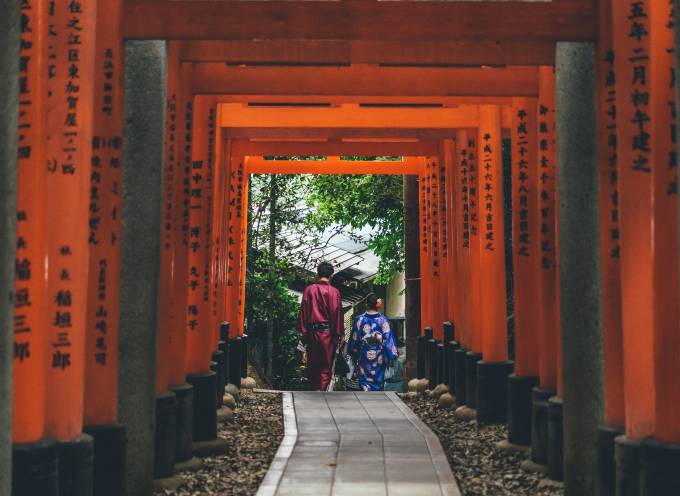 The torii gates of Fushimi-inari Shrine