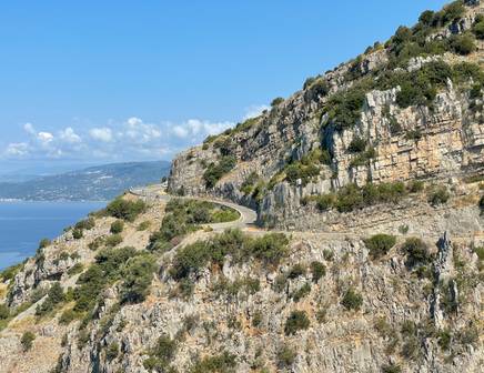 Coastal road in Italy