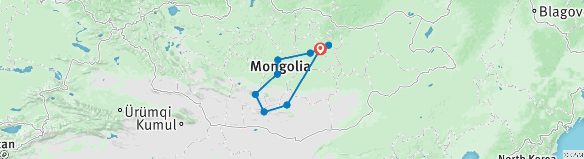 Map of Mongolia: Steppes, Deserts & Nomads