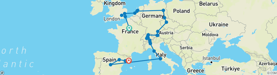 Imagen de un mapa que muestra la ruta del circuito