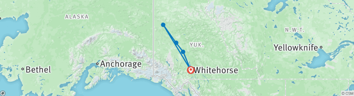 Map of Yukon River: The Classic (Lake Laberge to Dawson City)