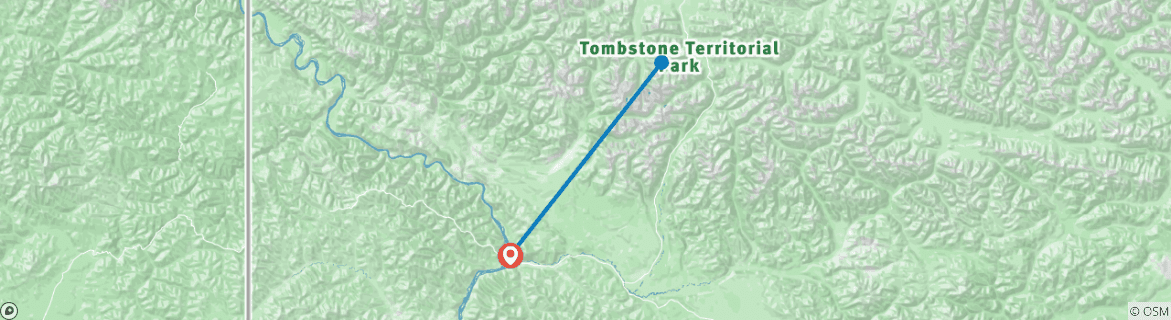 Map of Canada’s Patagonia: Trekking Tombstone Territorial Park