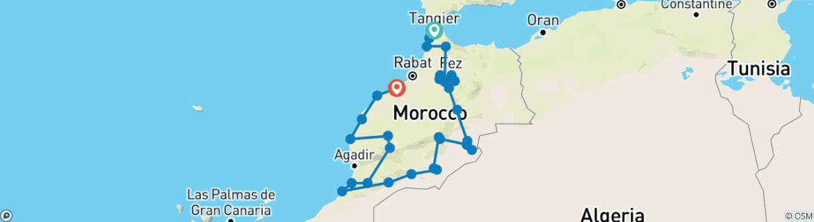 Map of Morocco Hinterland Discovery