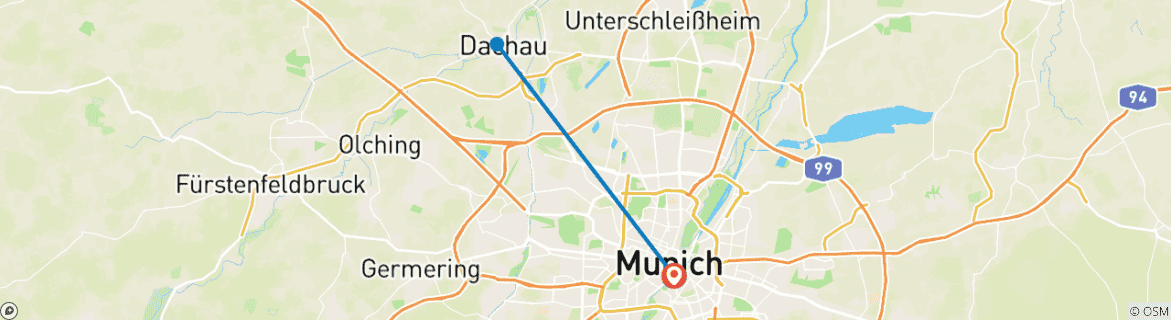 Map of Munich Oktoberfest - Hotel & Hostel Packages