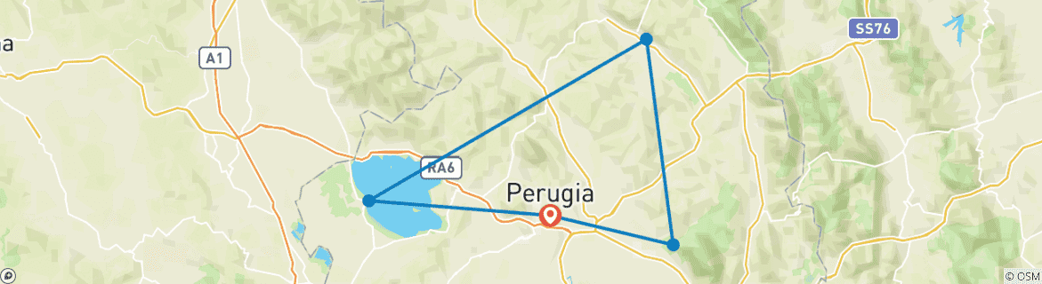 Image d'une carte montrant l'itinéraire du circuit