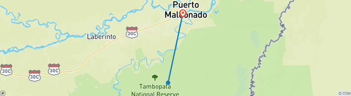 Image d'une carte montrant l'itinéraire du circuit