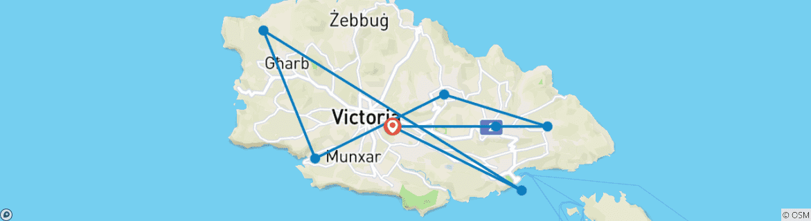 Map of Walking on Gozo - Calypso's Isle