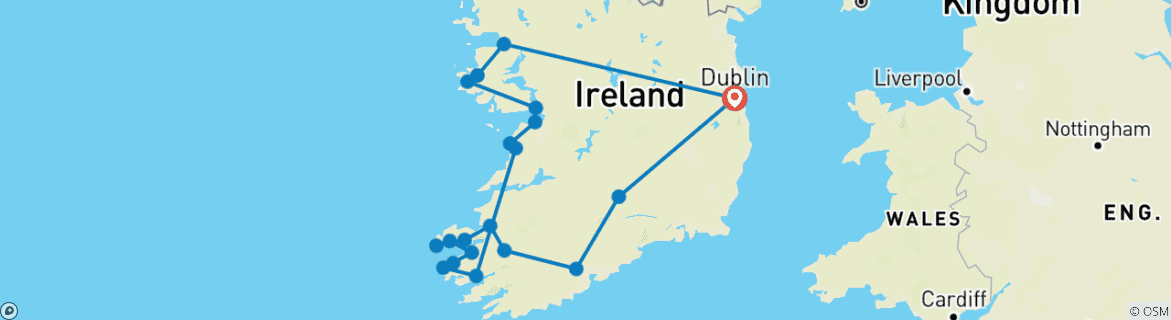 Karte von Authentisches Irland Kleingruppenreise