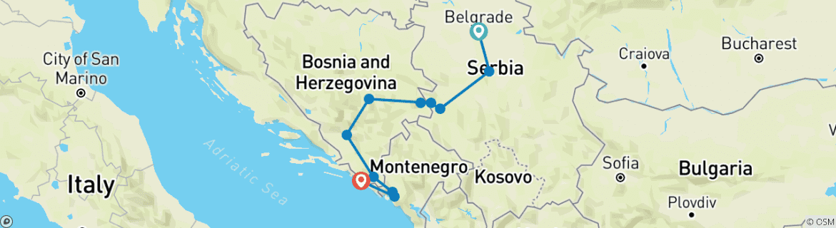 Imagen de un mapa que muestra la ruta del circuito