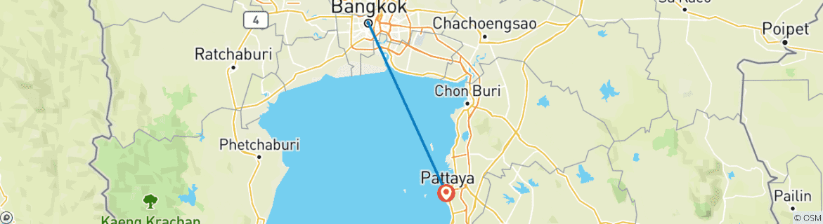 Map of Best Pattaya Experience 3 Days