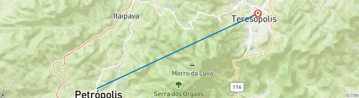 Carte du circuit Trekking Petrópolis x Teresópolis - La plus belle traversée du Brésil