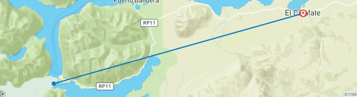 Map of Argentina - Getaway to the Glaciers Calafate 3 days