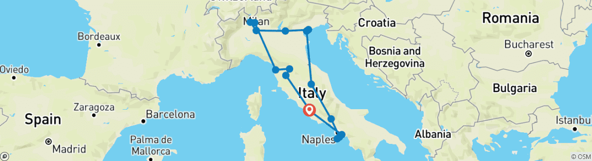 Imagen de un mapa que muestra la ruta del circuito