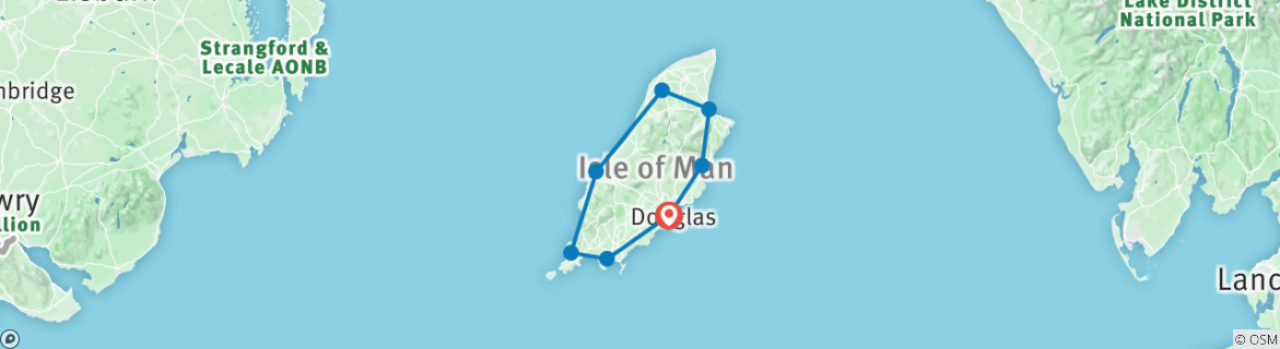 Map of Isle of Man Coastal Path: The Way of The Seagull