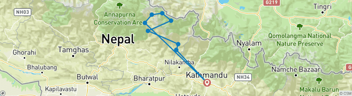 Imagen de un mapa que muestra la ruta del circuito