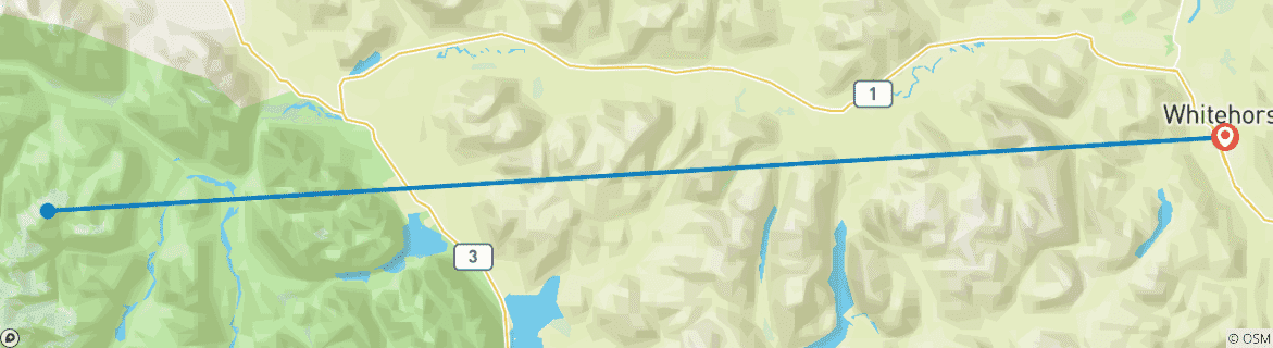 Foto van een kaart met de route van de rondreis