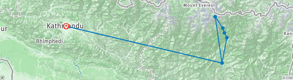 Map of Makalu Base Camp Trek