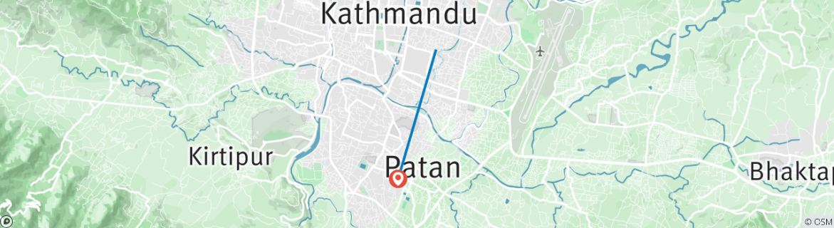 Karte von Kathmandutal Rundreise