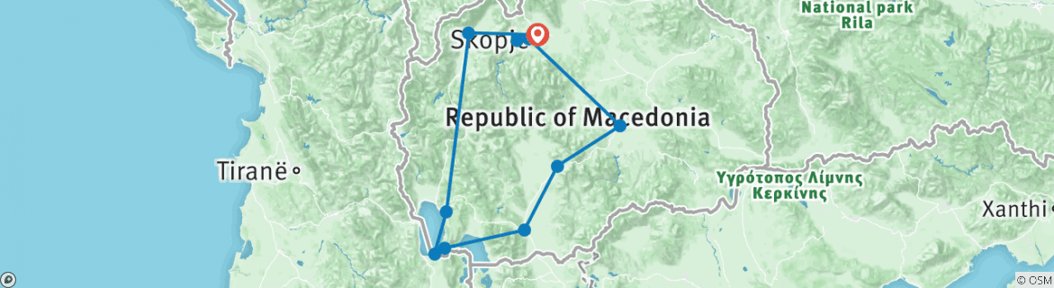 Map of Macedonian rhapsody