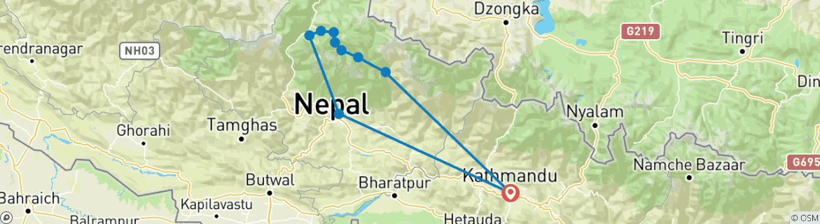 Imagen de un mapa que muestra la ruta del circuito