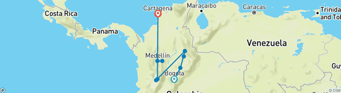 Imagen de un mapa que muestra la ruta del circuito