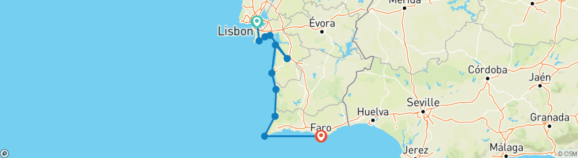 Imagen de un mapa que muestra la ruta del circuito