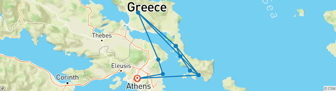 Image d'une carte montrant l'itinéraire du circuit
