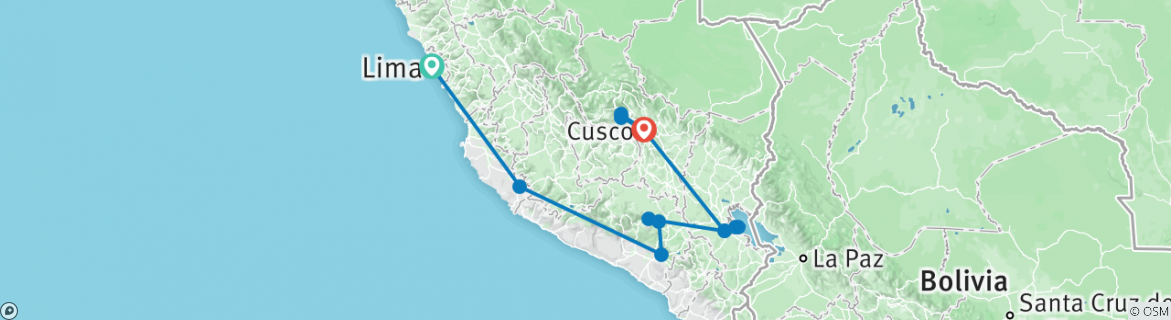 Carte du circuit Simplement le Pérou